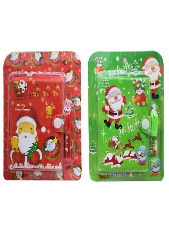 Asera Christmas Gift set with Pocket Diary and cute Little Pen Set for Kids Birthday Return Gifts for X-mas Theme Party (Set of 12) - Image 2